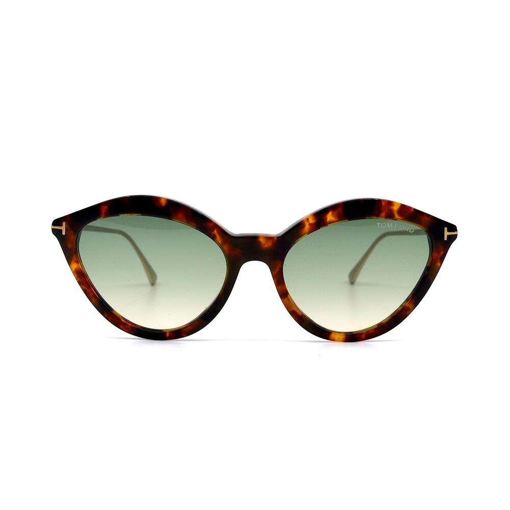 NEW TOM FORD CHLOE TF663/S 55P HAVANA GREEN AUTHENTIC SUNGLASSES - Picture 2 of 13